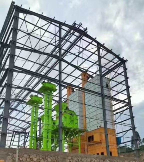 প্রাক-ক্লিনার সহ উচ্চ দক্ষতা গম ময়না শুকানোর যন্ত্র 60 টন প্রতি ব্যাচ