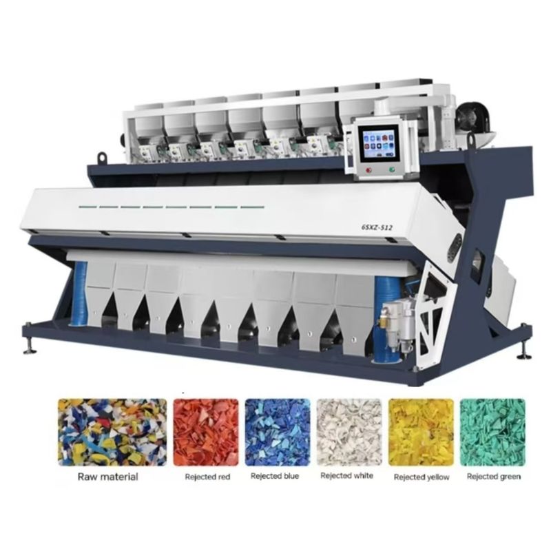 প্লাস্টিকের ফ্লেক এবং প্যালেটগুলির জন্য ঘন্টা প্রতি 3-7 টন বেল্ট টাইপ রঙের সোর্টার